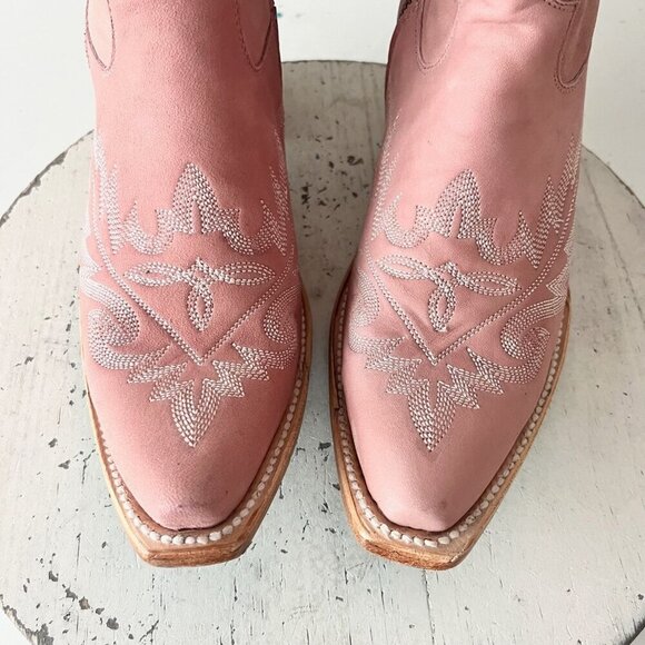 Lane LEXINGTON Over the Knee Womens Cowboy Boots 7 Pink Western Cowgirl Lace up - Picture 10 of 16